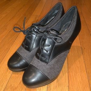 High heeled shoes